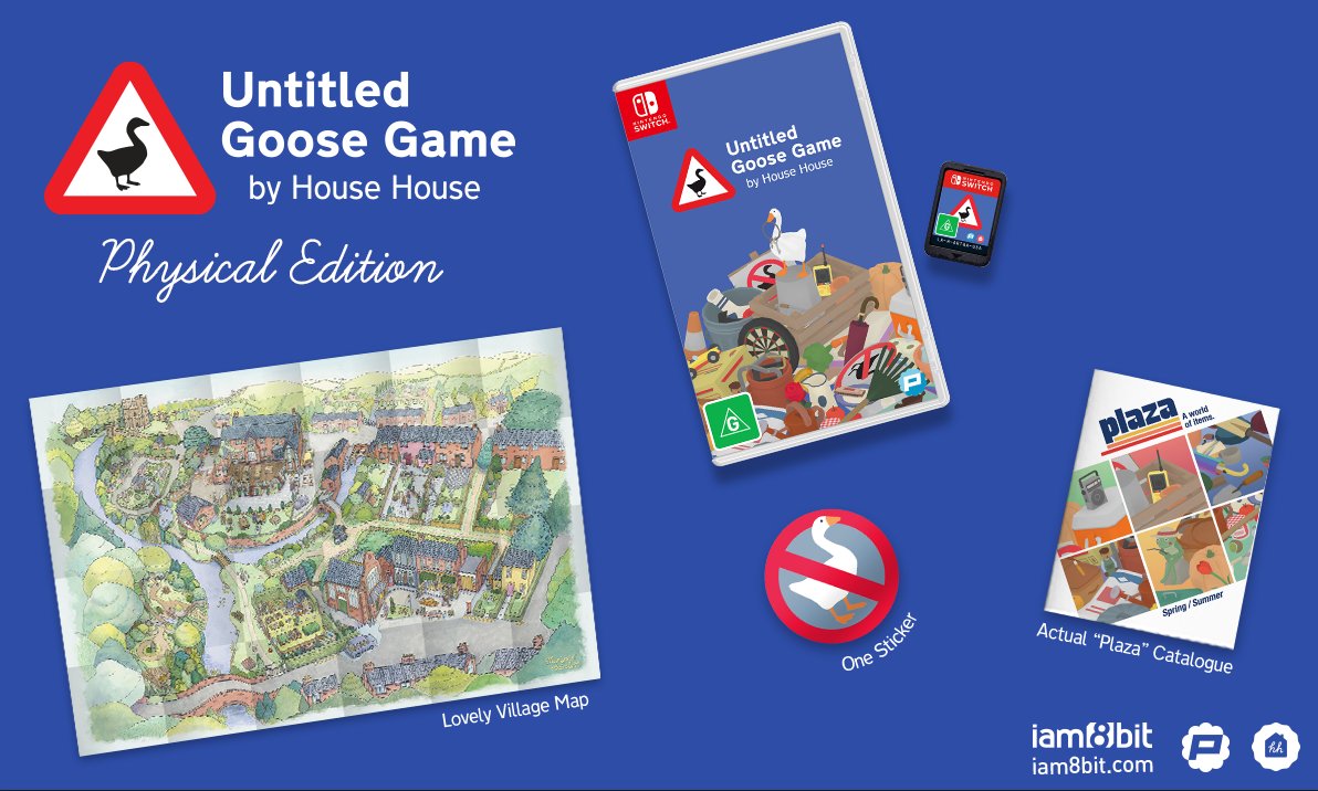 did u know... that untitled goose game is getting a physical release on the 1st? AND it's multiplayer RIGHT NOW!! 🐓🚫 *honk*

i have 1 copy on nintendo switch to give away!!

🚫 rt + follow to enter 🚫

ends 10AM 1/10 aest - au/nz only! ty <a href="/FiveStarGamesOz/">Five Star Games</a> + <a href="/house_house_/">House House</a>