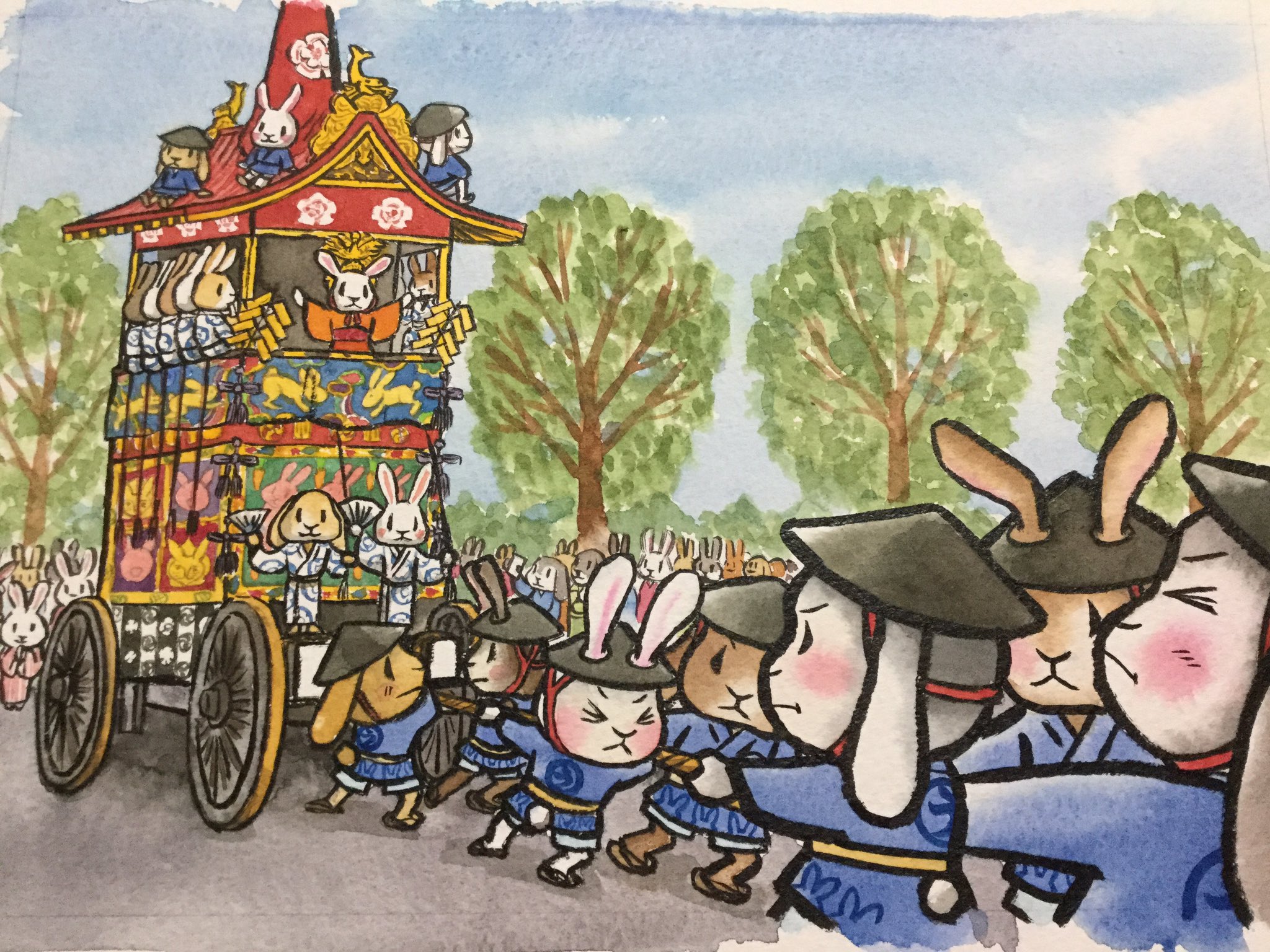 玉井明日子 Tamai Asuko 過去絵 Tシャツの為のイラスト 背景を京都の街並みに差し替え 商品化しました 京都 祇園祭り 曳山 山車 ウサギ 京都深村 京都土産 垂れ耳ウサギ ウサギ好き Youtube相互登録 イラストレーター アナログ画 水彩画 玉井明日子 Tamai Asuko 過去絵 Tシャツの為のイラスト 背景を京都の街並みに差し替え 商品化しました 京都 祇園祭り 曳山 山車 ウサギ 京都深村 京都土産 垂れ耳ウサギ ウサギ好き Youtube相互登録 イラストレーター アナログ画 水彩画