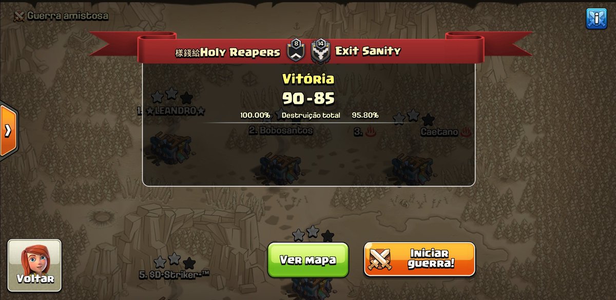 Guerra linda pela week3 Mlcw gwl  ❤ Parabéns pela vitória, GG ES✌