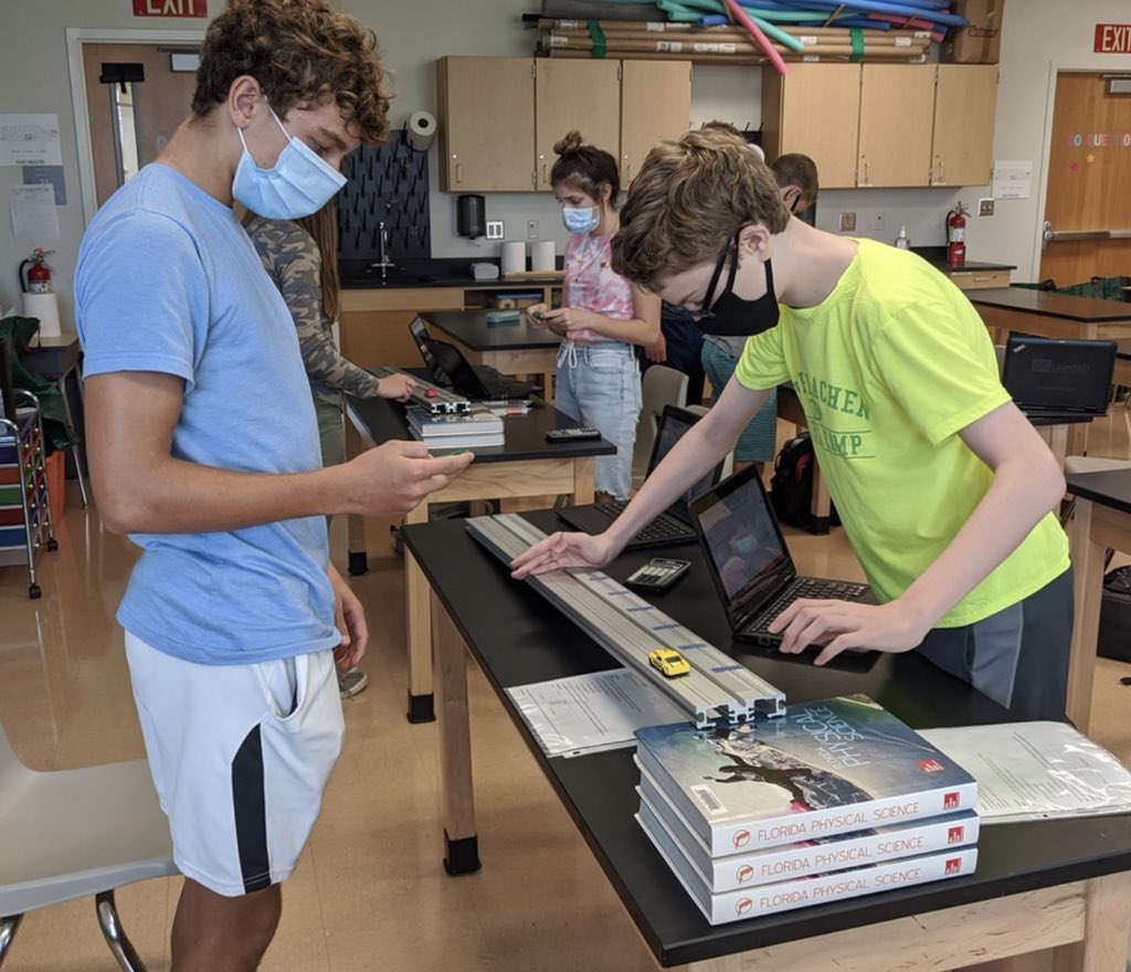 APSK8_OCPS's tweet image. 8th graders began exploring velocity and acceleration with a Hot Wheelin&apos; Physics lab on Friday. Mrs. Lee’s classes will continue the lab on Monday, adding varying ramp heights. #OCPSscience
