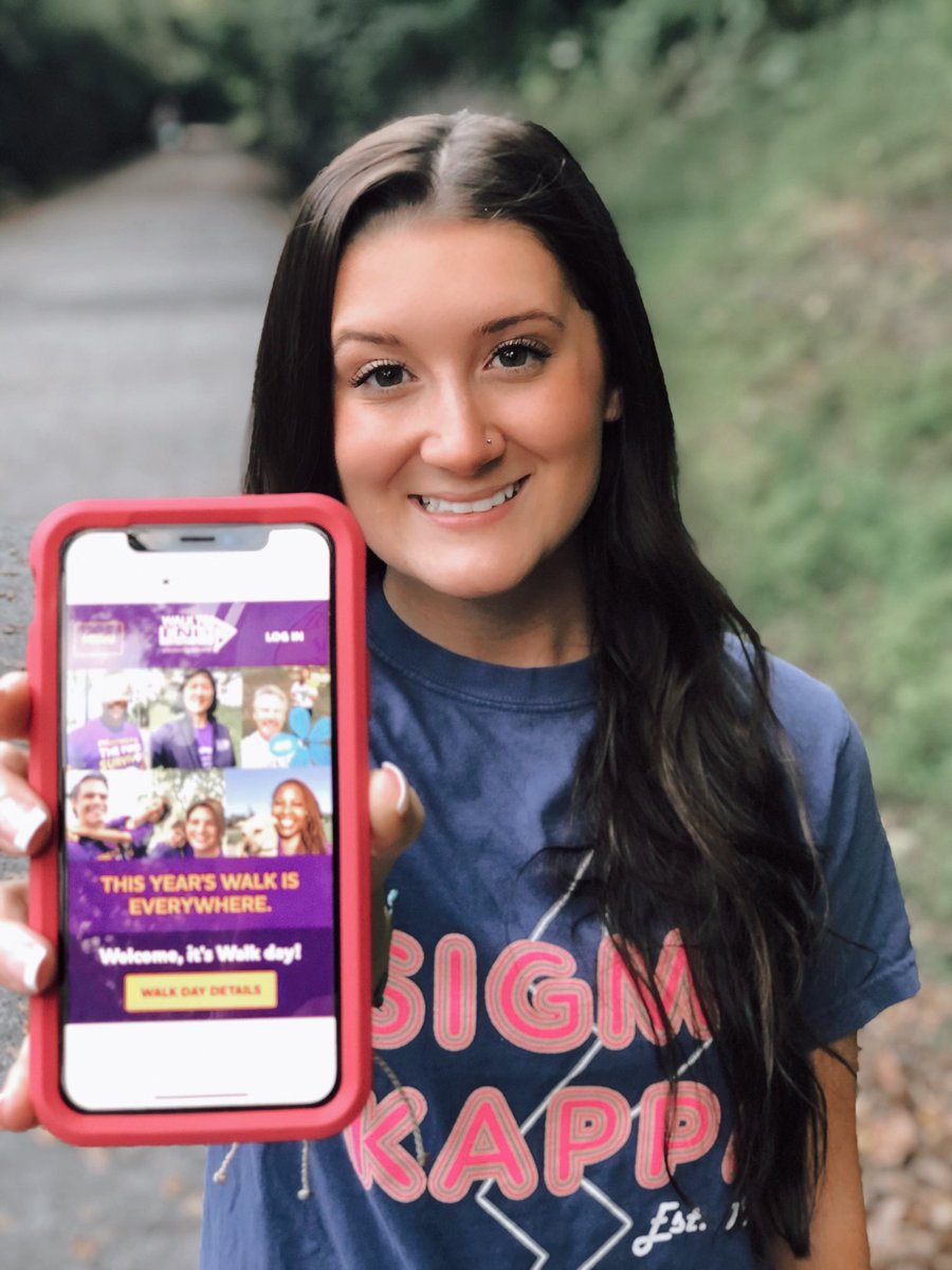 Our sister @mzigler_ participating in the walk to end Alzheimer’s this year! Most years this is our biggest philanthropy event. Unfortunately due to the covid pandemic the walk is looking a little different this year but we aren’t going to let it stop us💜