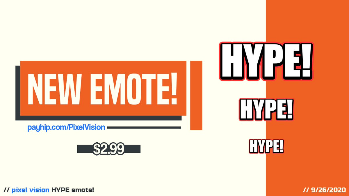 PixelVisionCo's tweet image. New Emote Available! 
Hype Emote: ONLY $2.99!
Pick it up at the store link in bio!
-
-
-
#design #logo #stream #streamer #designs #graphicdesign #gfx #art #logodesign