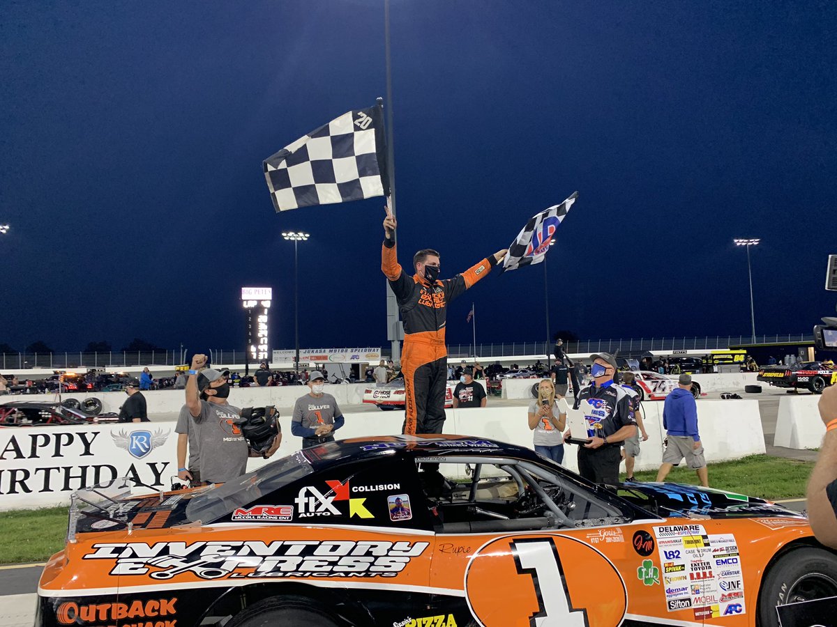 UnitedLMSeries's tweet photo. The McColl Racing Enterprises Super Stock 40 lap feature is complete here at Jukasa Motor Speedway and it was Trevor Collver taking the checkers!

2nd - Ryan Dyson
3rd - Lane Zardo https://t.co/Uuy0KXWQ8g