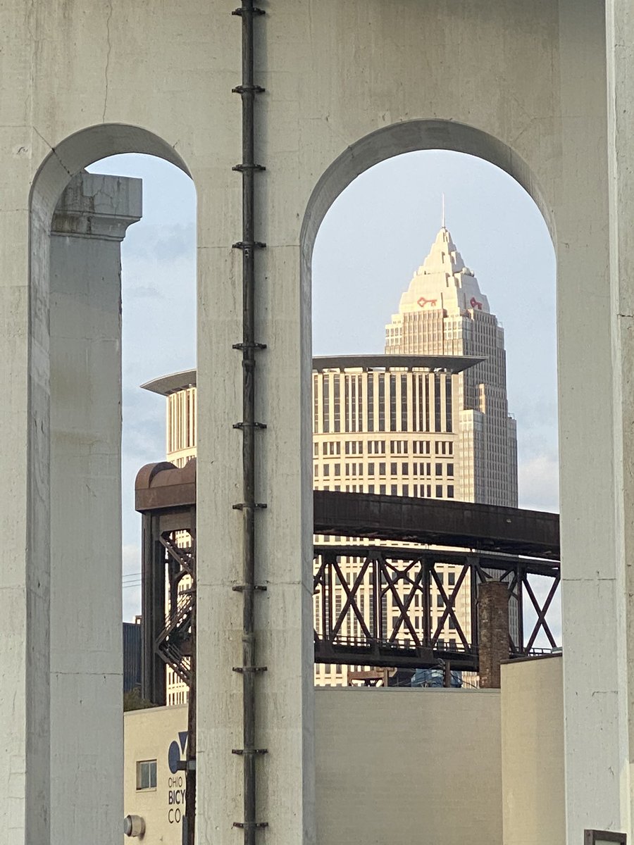 ...and finally after battling quite a current, arriving back to home port at Merwin’s Wharf for a very peaceful and relaxing dinner. Great to see the use of the green space next door. I hope come next summer things will be better but nice to see  #CLE making the most of today! – bei  Merwin's Wharf