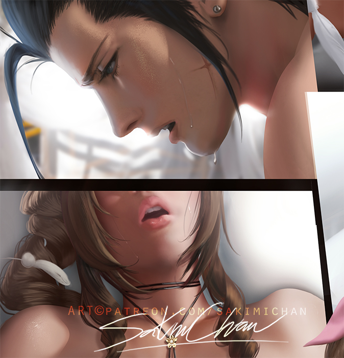 SakimiChanArt's tweet photo. Aerith X Zack 4 panel painting <3
nsfw comic, psd, steps !etc- https://t.co/J2vQSAbe8o https://t.co/bunyV6877f