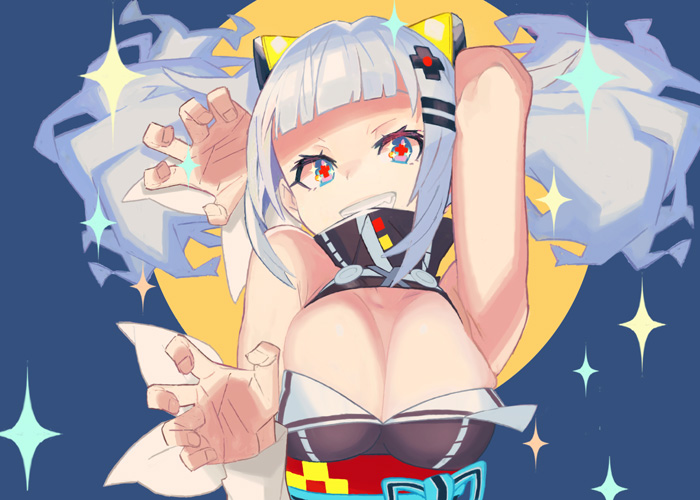 キズナアイ 「V 」|はあと（HEART）のイラスト