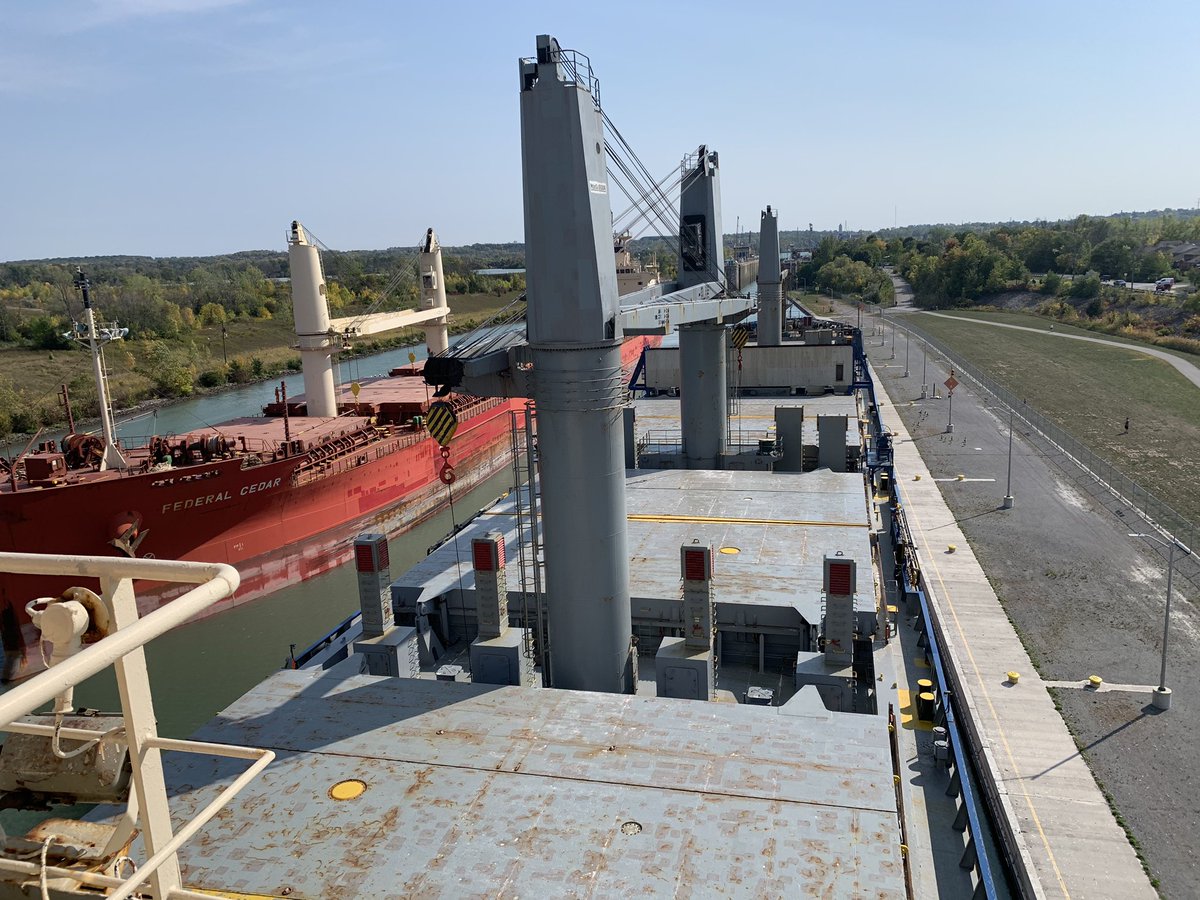 CaptainJ_A_C's tweet photo. My #ShipDuJour was the #LakeOntario. It was another beautiful day in the @wellandcanal! Traffic was light, so we had a good run. Supper was delicious, and the @macanudo Ascot Cafe was the #PerfectDessert. 😉
#FoodOnShips #MarinePilotLife https://t.co/KyCDLO0Pbf