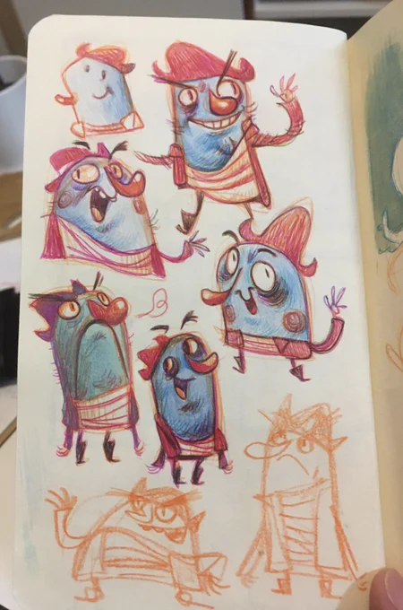 Alguns estudinhos no sketchbook pra ilustra do Flapjack!❤️ / Some doodles on the sketchbook for Flapjack illustration! ❤️

#Flapjack #illustration #sketchbook 