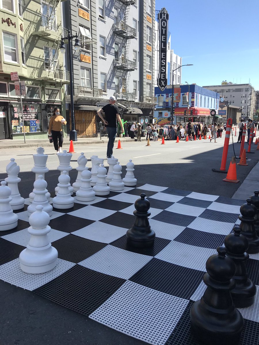 Multiple streets in the #Tenderloin filled with music, good food, chalk art, free COVID testing, and people today! #sharedspacesSF #playstreets @TLCBD <a href="/Livablecity/">Livable City</a> <a href="/CCSRO_CEOP_THC/">CCSRO Collaborative_ CEOP_THC</a> <a href="/LaVozLatinaSF/">La Voz Latina</a> <a href="/tl_merchants/">Tenderloin Merchants</a> <a href="/SharedSpacesSF/">Shared Spaces</a> @sfmta_muni <a href="/sfoewd/">SFOEWD</a> <a href="/MattHaneySF/">Matt Haney</a> <a href="/jeffreytumlin/">Jeffrey Tumlin 🏳️‍🌈</a>