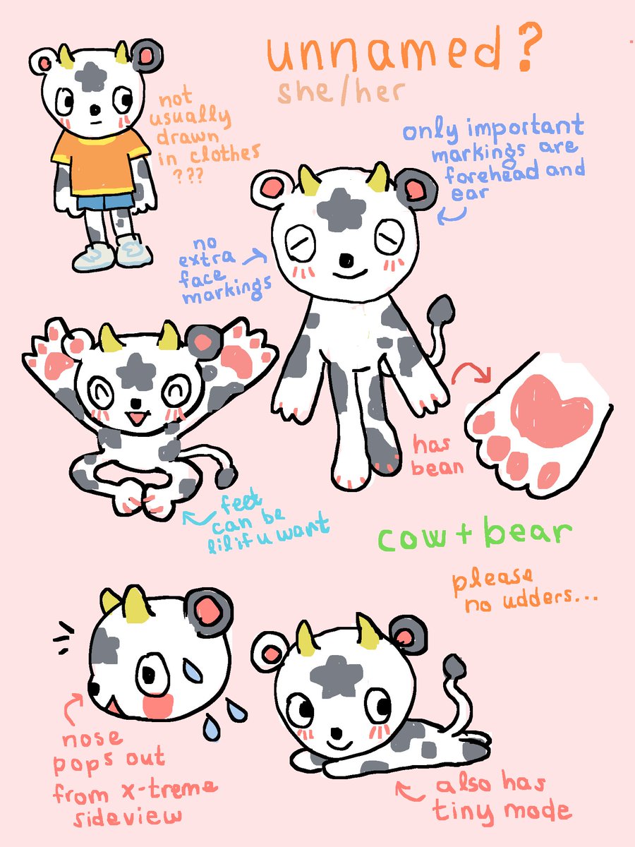 snailpaw's tweet photo. trying to design a fursona... 🧸🐄 https://t.co/0zgVifIIva