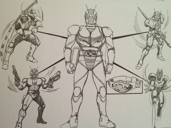 Here& #39;s a variation of the last formsSomething interesting is that this sort of carried over to Kuuga now and DoubleKuuga since we got the Titan SwordDouble since we got the Gun and Staff forms(aka trigger and metal)