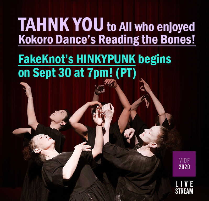 kokorodance's tweet photo. THANK YOU to all who joined #kokorodance 's live streams! #fakeknot 's HINKYPUNK will be live streaming at KW Studios !
Sept 30 - Oct 2 at 7pm (PT) / Sat. Oct 3 at 4pm (PT)
More info: https://t.co/tr8YEYKQpI
#vidf2020 #ralphescamillan #hinkypunk #kwstudios #ReadingtheBones https://t.co/hWdVqPPUXb