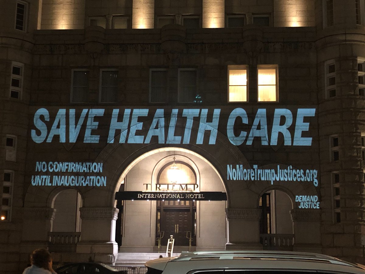WeDemandJustice's tweet image. On the Trump Hotel right now.

Save health care. No confirmation until inauguration.

nomoretrumpjustices.org