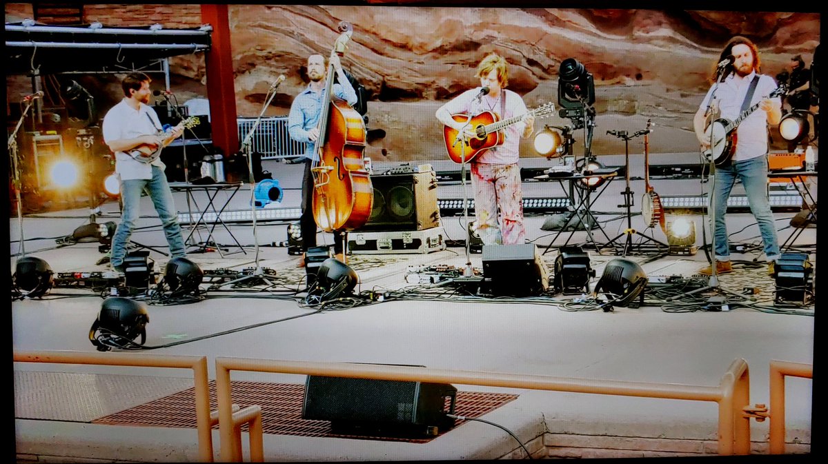 Kelly_Giblet's tweet photo. Watching @BillyStrings play to only a virtual audience at @RedRocksCO on @nugsnet is surreal. The production, videography, drone footage, & seeing them give it their all is a magical experience for sure. Thank you!
#NoCrowdNoProblem
#BillyStrings
#RedRocks https://t.co/OpyXtDyGl0