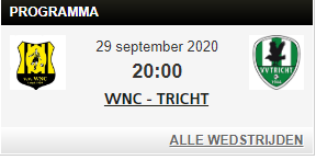 Programma oefenwedstrijd WNC1