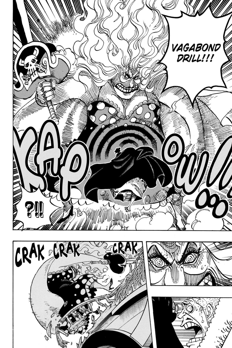 Alors qu'au chap 890, on retient plus à mon sens les actes forts des mugi plutôt que la mise à mal de Big Mom car cette dernière n'est pas humiliée, mais juste repoussée à très court terme grâce à une bonne stratégie des mugi couplée à un contexte défavorable pour Big Mom.