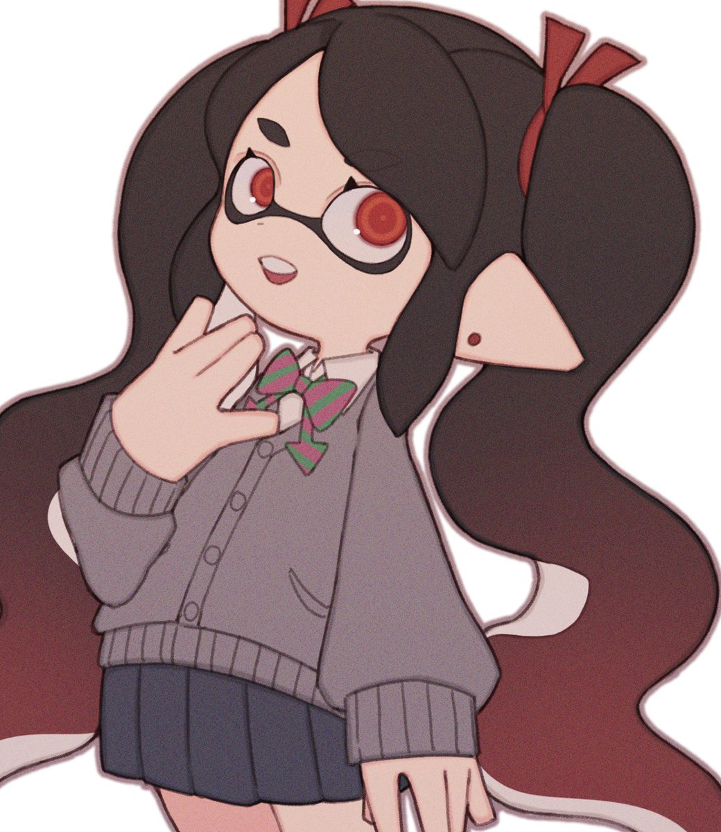 インクリング ,イカガール(スプラトゥーン) 「#自分の絵柄の特徴あげてもらってそれを全部封印した絵を描く 
絵柄封印してマイイ」|P.ratのイラスト