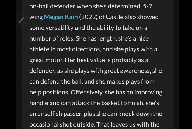 Nice Press for <a href="/MeganKain2/">Megan Kain</a> <a href="/CastleGBasketb1/">@CastleG_Basketball</a>! Thanks for your support <a href="/PGHIndiana/">Prep Girls Hoops Indiana</a> !