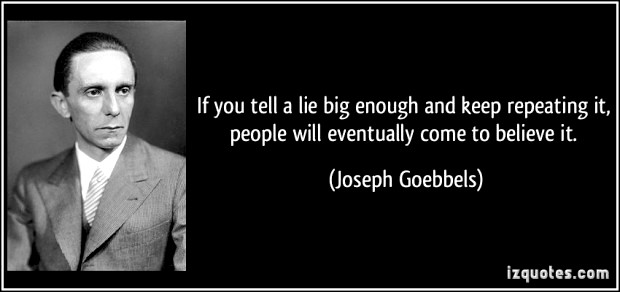 Biden is spot on in comparing Trump to Goebbles.