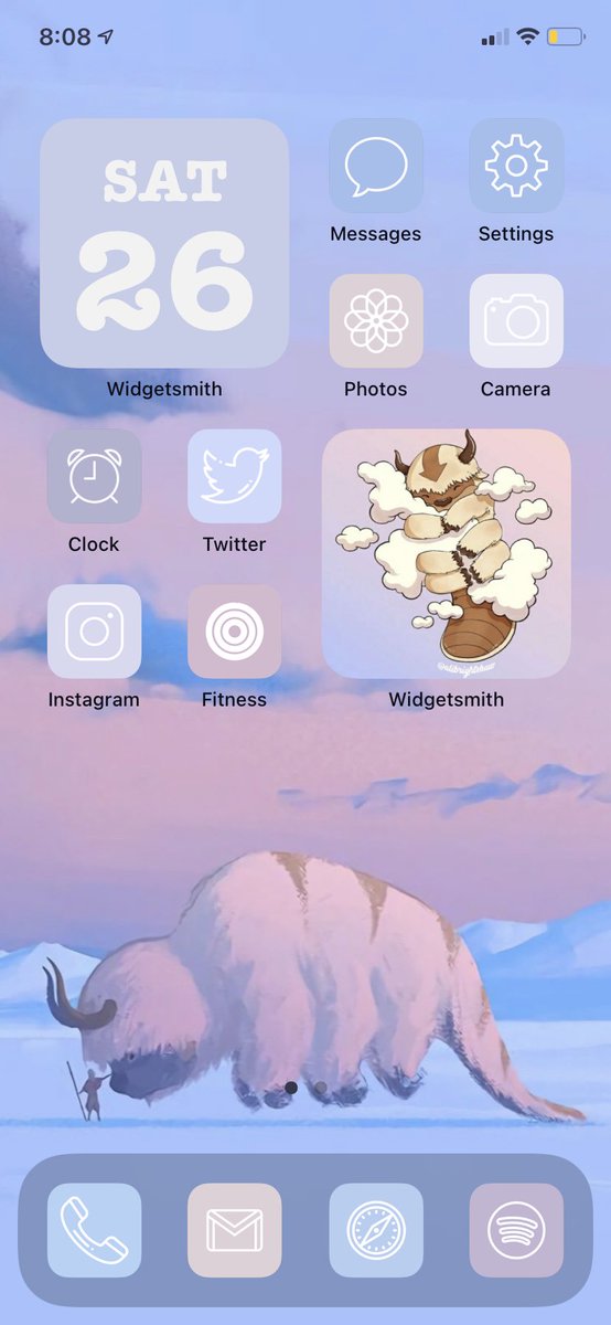 LinnetteAlissa's tweet image. Proud of this. Appa posi vibes 🤍 #AvatarTheLastAirbender #iPhoneHomeScreen