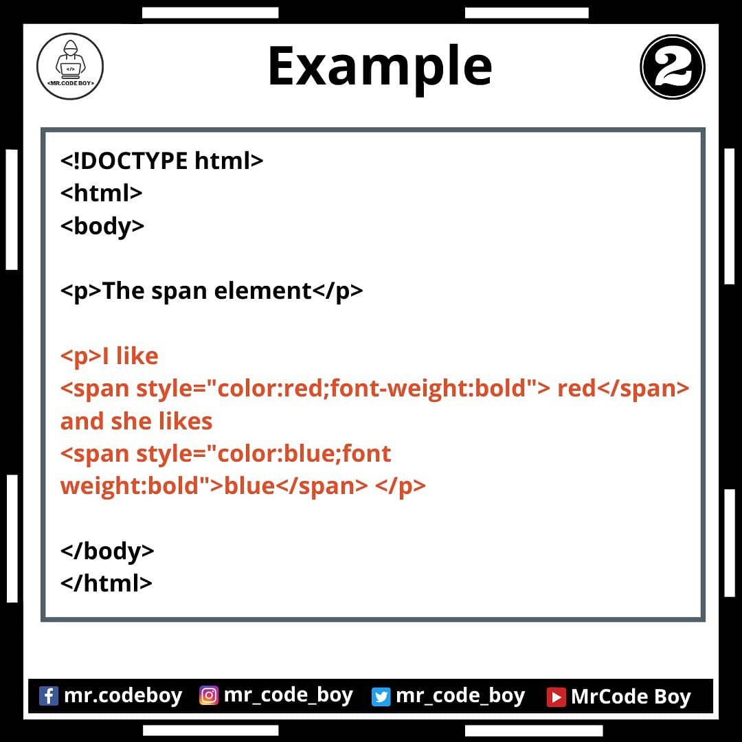 mr_code_boy's tweet image. HTML Part - 13 (Inline Elements)

Like, Share, and Follow for more technical stuff.

YouTube - bit.ly/mrcodeboy
Facebook - facebook.com/mr.codeboy/
Instagram - instagram.com/mr_code_boy/

#coding #programming #programmer #developer #python #code #100DaysOfCode