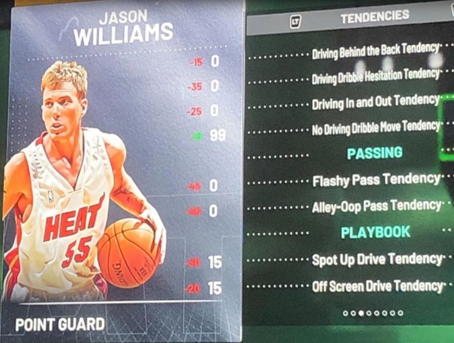 And just to prove it is a SILENT UPDATE that went through.Here is Jason Williams MyTeam card that shows him having 0 on flashy pass tendency, and all the other stuff I showed.Just in case you try something. @2Kstauff  @Beluba  @Da_Czar  @NBA2K  #NBA2K21  