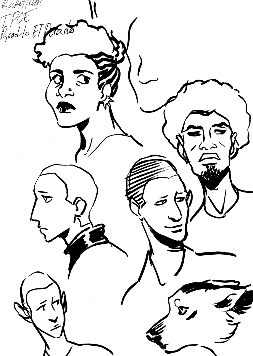 people studies!  first two pages are from ref, the last one is just scroodling...plus also a dog thing :U 