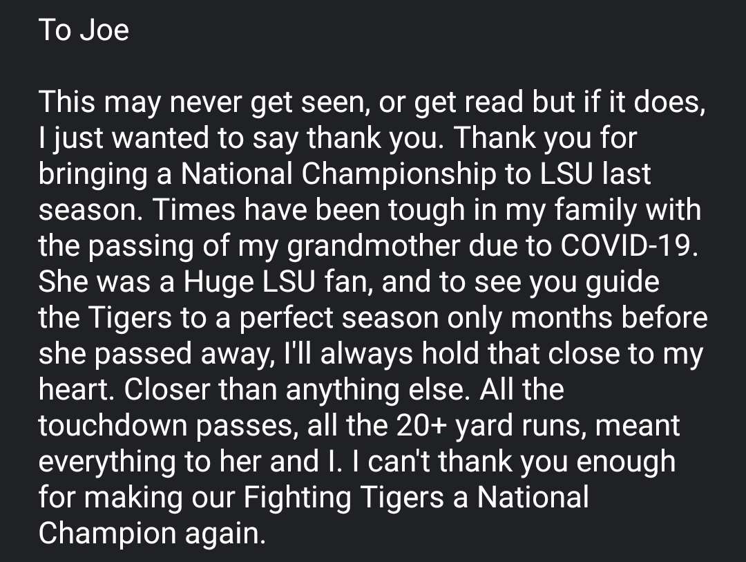 JHoureas's tweet photo. @JoeyB thank you. If this is read, please remember you made someone happy before they unexpectedly gained their angel wings. https://t.co/iFXtymLXGj