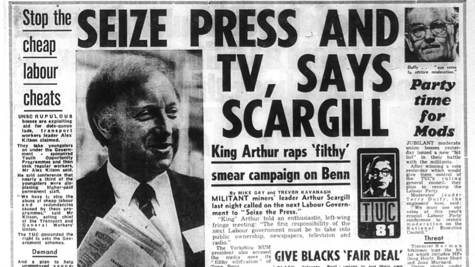 Supporting Benn’s campaign was the NUM rising star Arthur Scargill, who urged Benn to give priority to ‘the common ownership of television, radio and the newspapers and the media’ because of the ‘vitriolic campaign’ against the left.