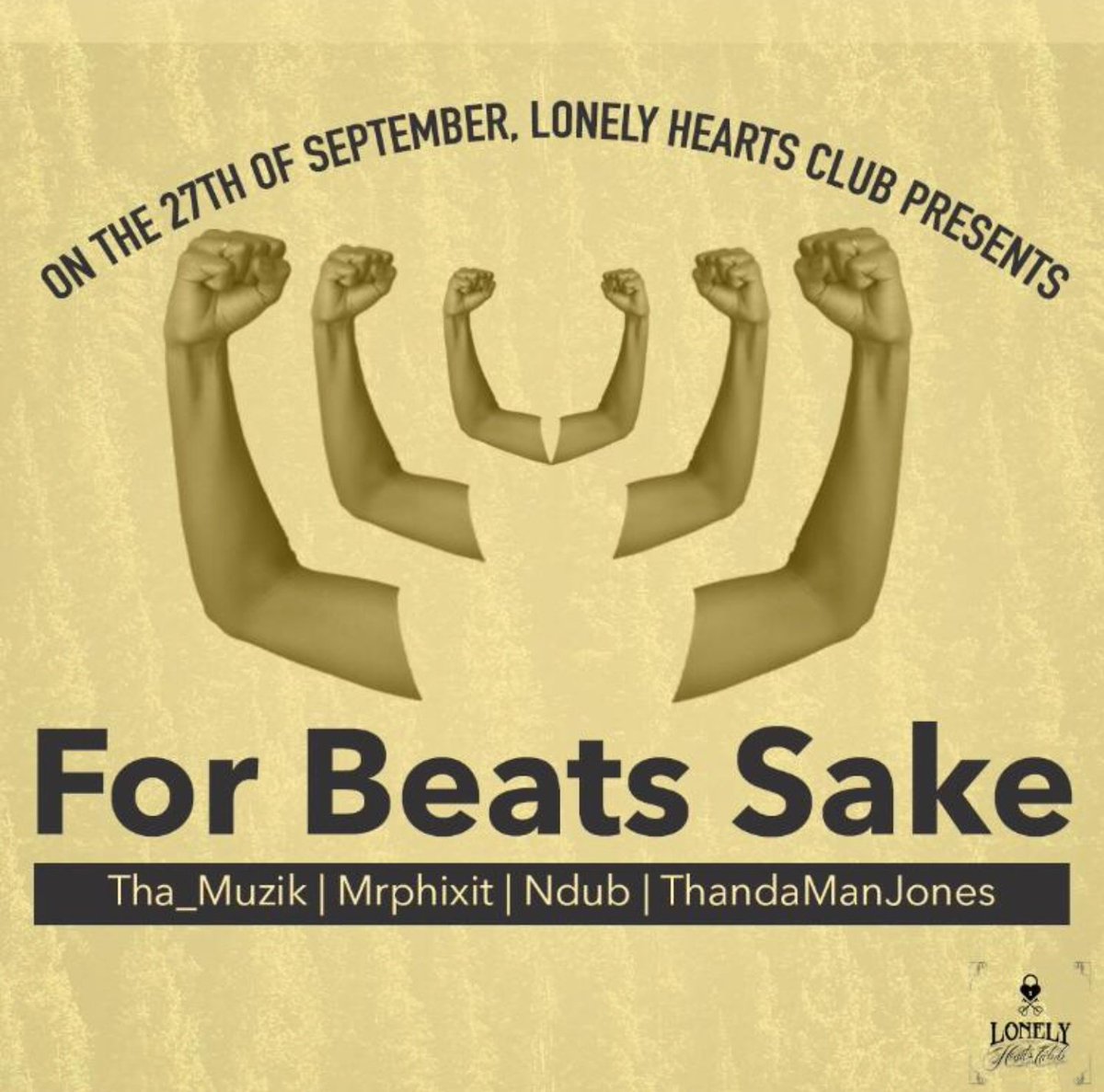 LonelyMelville's tweet photo. Si on! 💪🏾 #ForBeatsSake 

See you later, groovers 😉

#LonelyWeekends 
#LonelyHeartsClubMelville 
#LonelyTogether https://t.co/MVORaG9qik