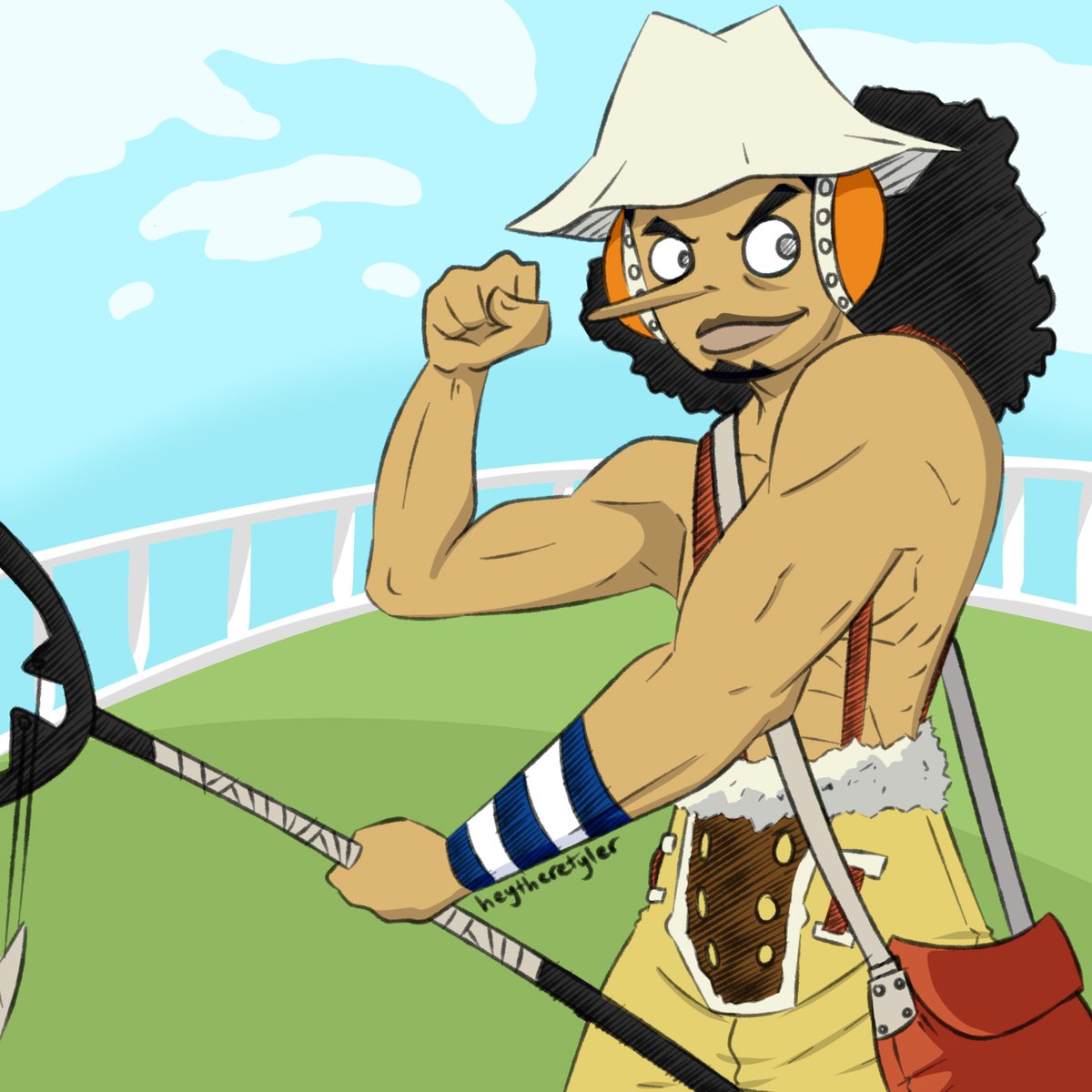 gave the usopp daily doodle some quick color