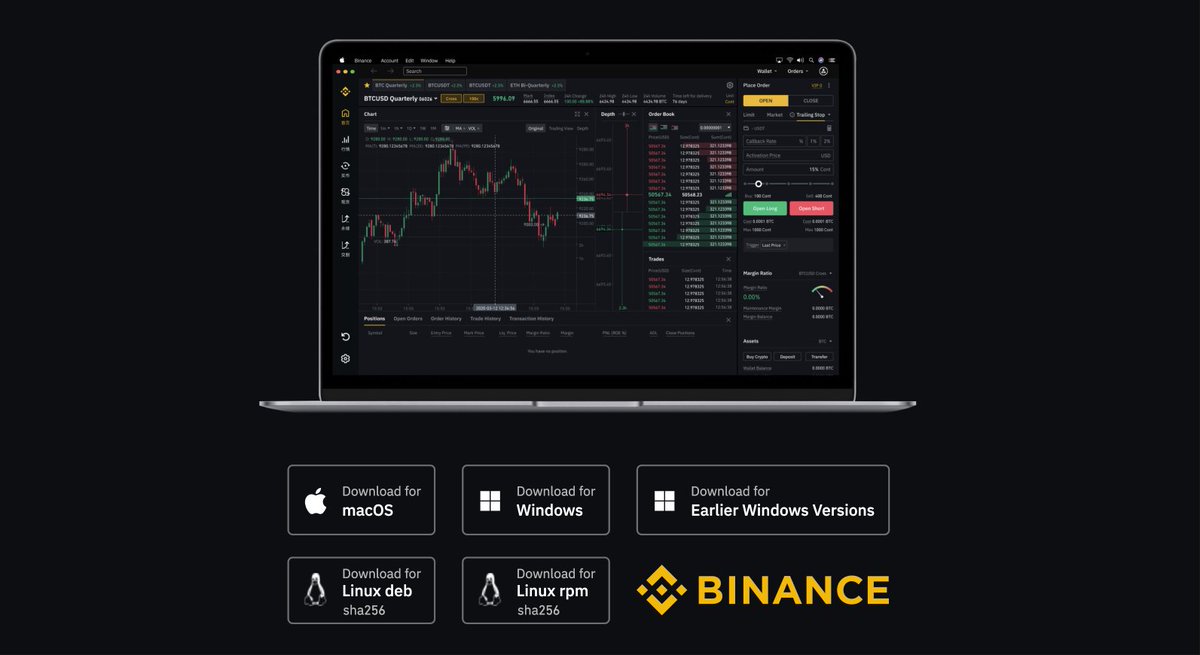 binance desktop app has warning