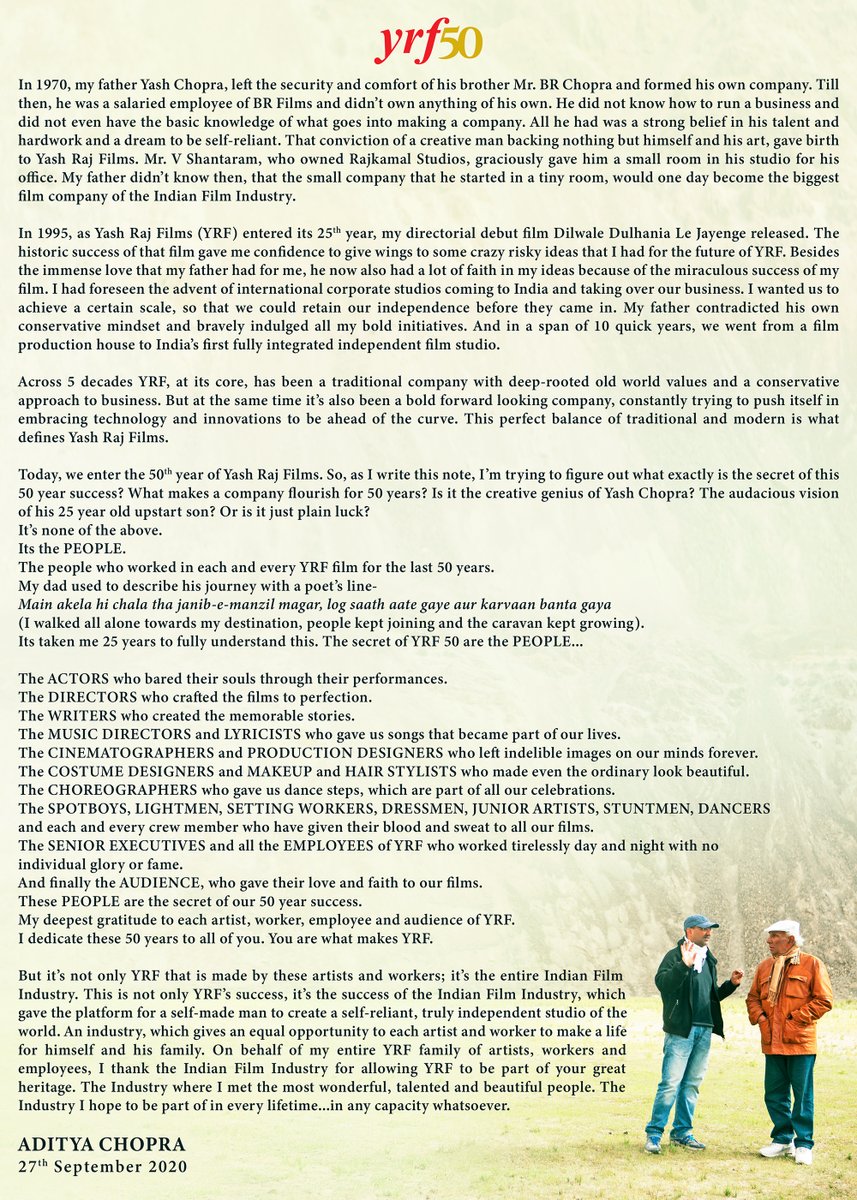 Yash Raj Films tweet media