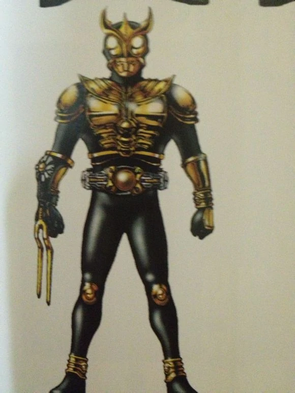 Here is more of them testing what mixtures of gold silver and black look the best for Ultimate Kuuga