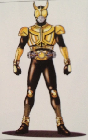 This is the point where they decided that Ultimate Kuuga having an arm mounted driver weapon was not cool for whatever reasonThe chest markings are cool tho