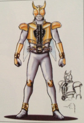 This is the point where they decided that Ultimate Kuuga having an arm mounted driver weapon was not cool for whatever reasonThe chest markings are cool tho