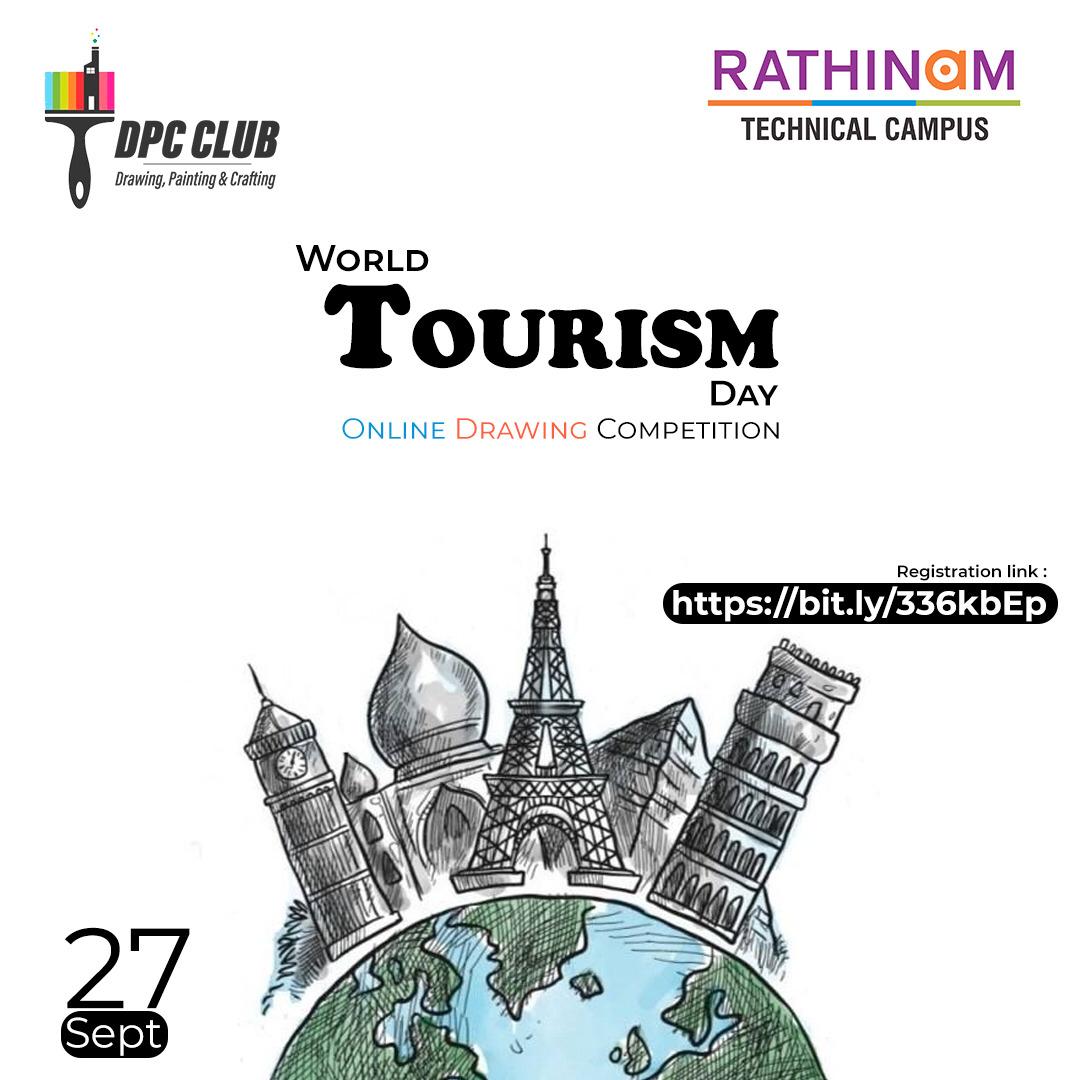  #DaySpecial #September 27 #WorldTourismDay  @rathinamgroups  #DPC Club organise an event on the account of encouraging drawing skills & tourism.Registration link: https://bit.ly/336kbEp  @tourismgoi  @twttdc  @incredibleindia  @UNWTO  @KeralaTourism  @Tourist