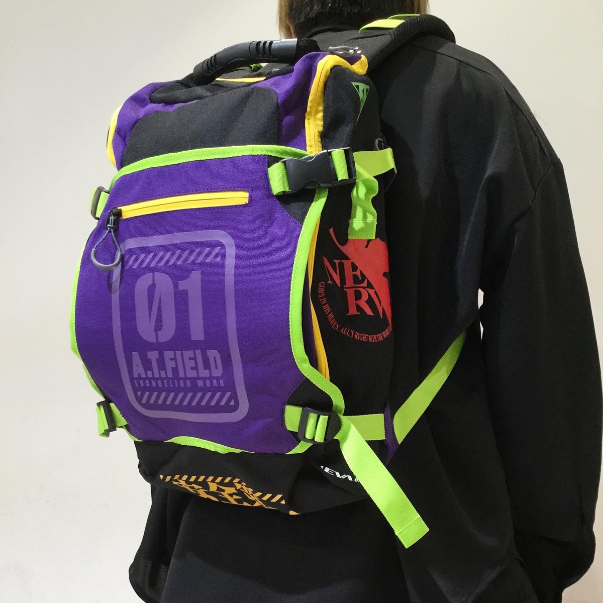 エヴァンゲリオン ヘルメット収納リュック 初号機パープル 【ワーク 