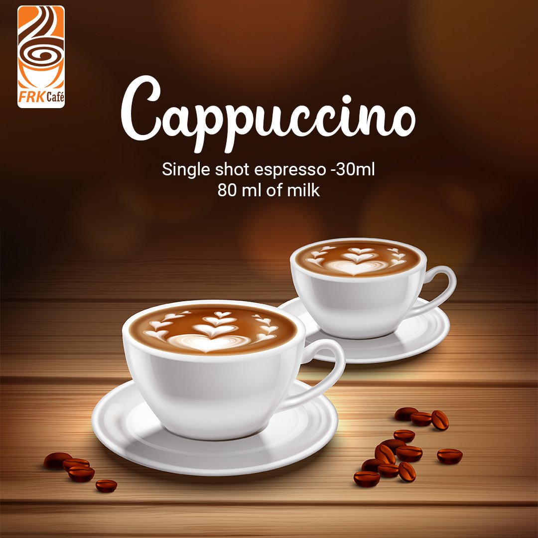 Stuiteren Discipline Orkaan FRK Cafe on Twitter: "Let's make #cappuccino ➡️Grind the coffee beans.  ➡️For a single shot use 10 grams of coffee beans and double shot use 20  grams of coffee beans. ➡️Add 80