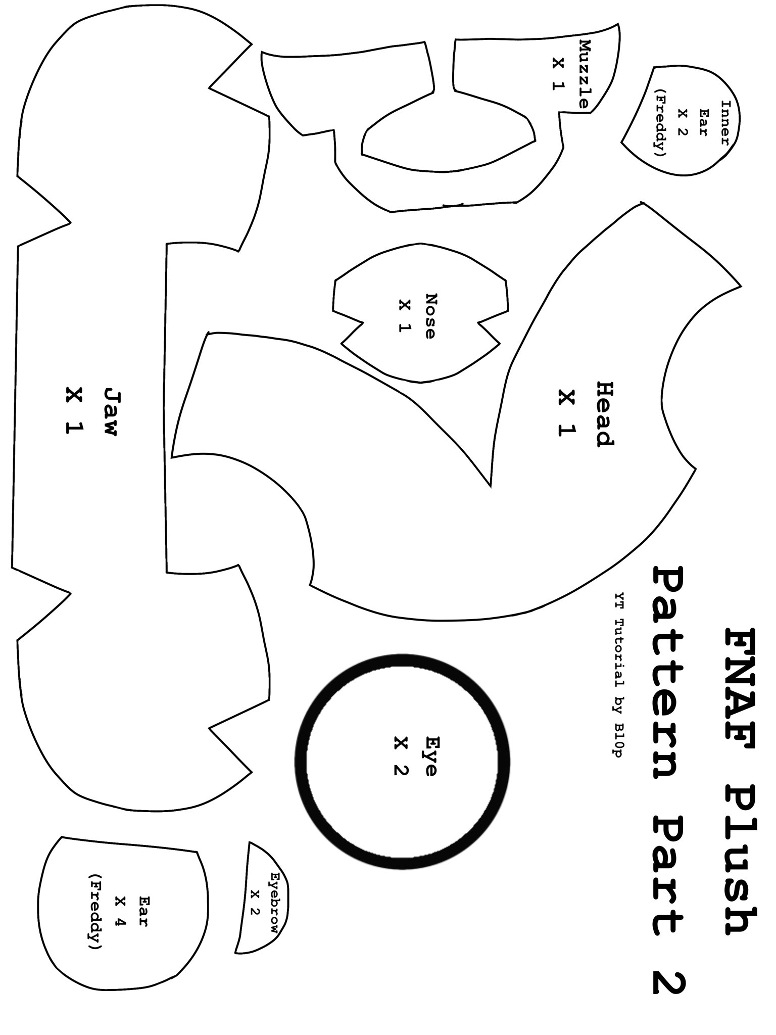 fnaf plush template