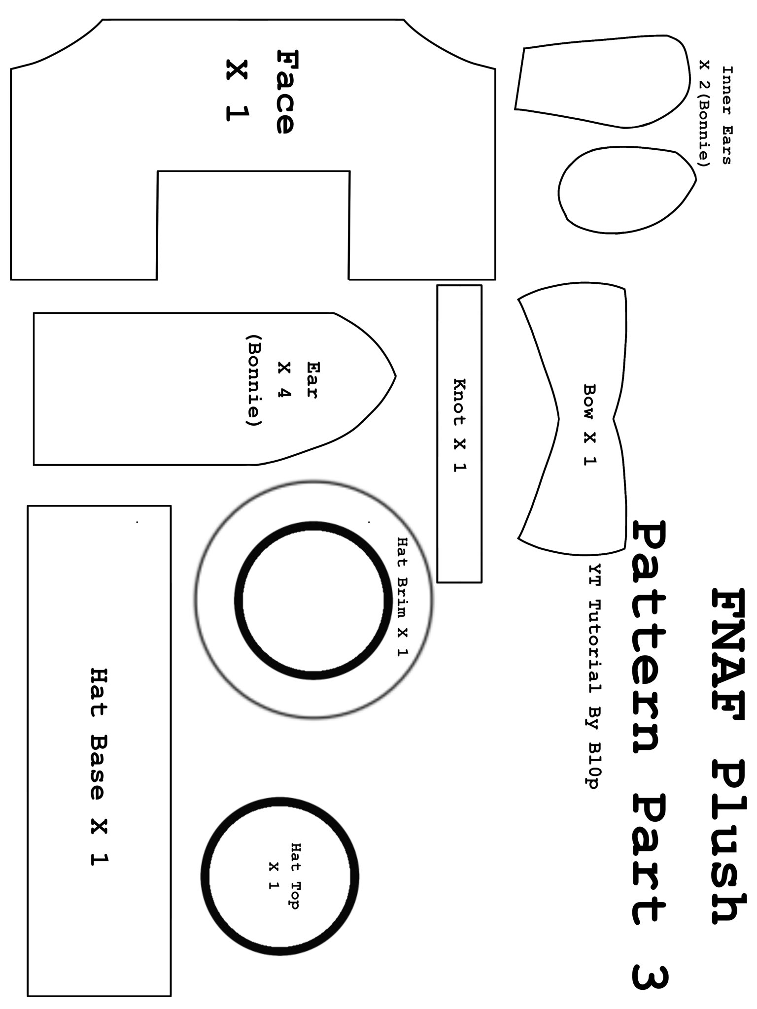 fnaf plush template