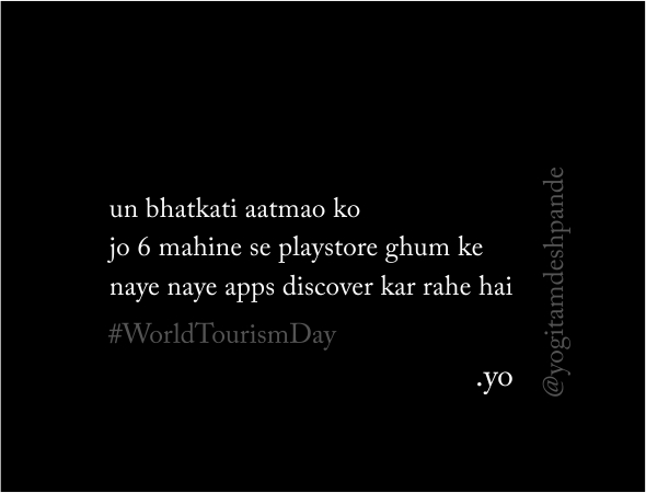 switzsonu's tweet photo. #yo_thoughts
#happyworldtourismday #TourismMonth2020 #WorldTourismDay2020 #contentcreators #content
@WorldBranding @WorldTourisms @worldtourismnow @travel @NatGeoTravel @LopaWalawalkar @avni_foodie @mrsfunnybones @FactPointHindi @ApoliticalHindu @Iam_Aphe @iSinghApurva https://t.co/TgNc8QmVcZ