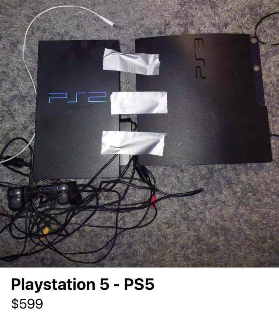 Boogie2988's tweet photo. Oh my god. Someone already had their hands on a playstation 5.  Should I buy it??? https://t.co/XfcNfPoU4T