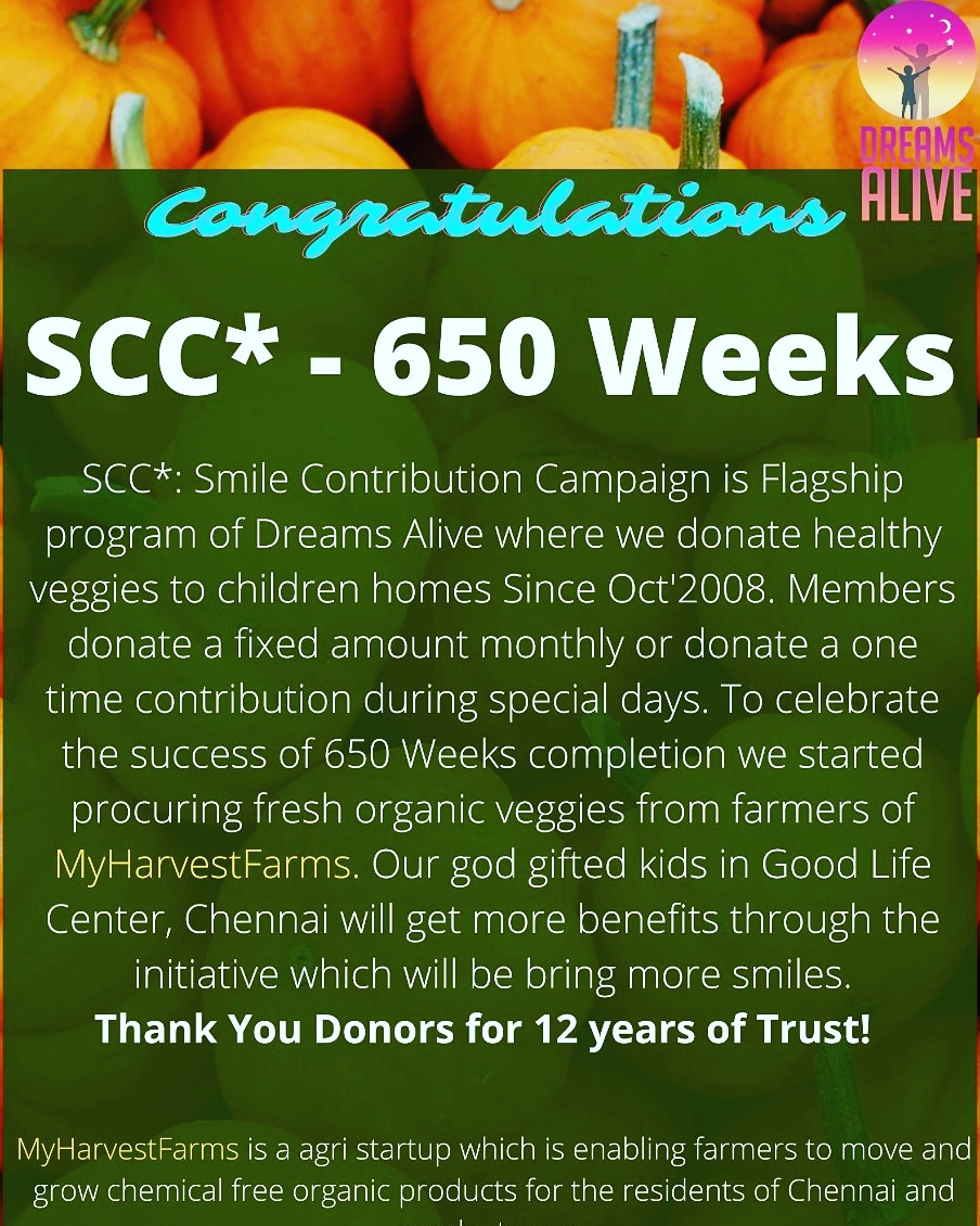 teamdreamsalive's tweet photo. #GoOrganic and yes we have started that as a celebratory efforts of completing 650 weeks by partnering with @myHarvestFarms and started to procure organic veggies for #Goodlifecenter, chennai. After 12 years we are again taking a good step.
To join us 9790797976
#farmersfirst https://t.co/sd721hiMnX