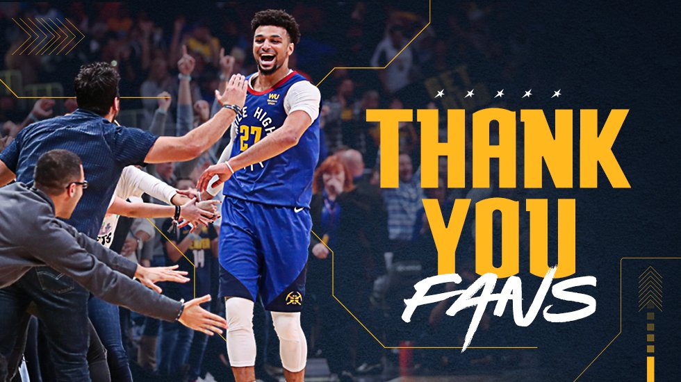 Denver Nuggets on Twitter: "The best fans in the world. We love you, Nuggets Nation. #MileHighBasketball / Twitter