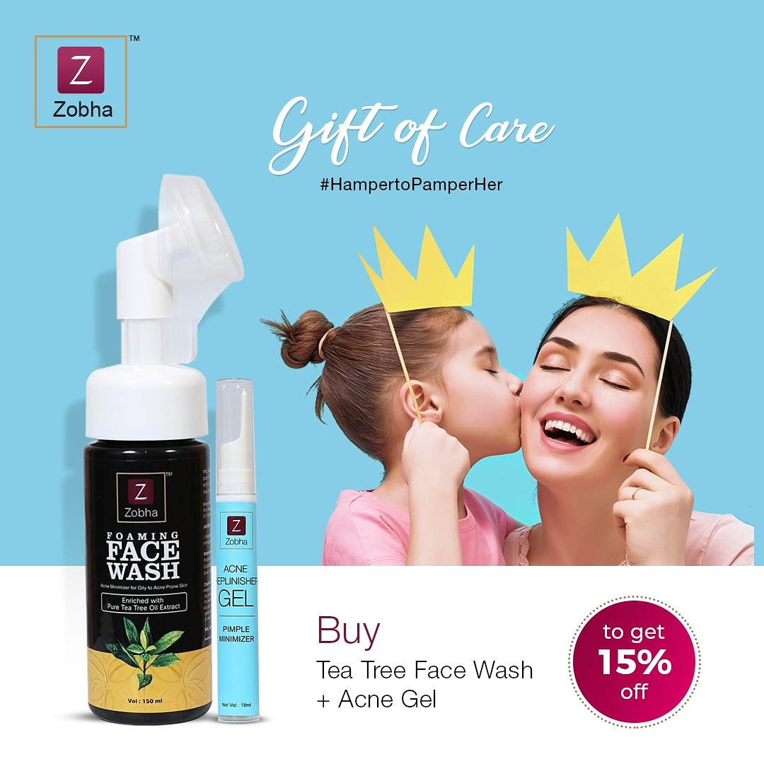 #HampertoPamperHer 
Surprise your daughter with #giftofcare, 
buy tea tree face wash + acne gel; avail 15% off .
 
#OrderNow zobhalife.com

#daughtersdayoffer #daughtersday #gifthamper #offer #skincare #skincareproducts #skincareroutine #zobha #zobhalife
