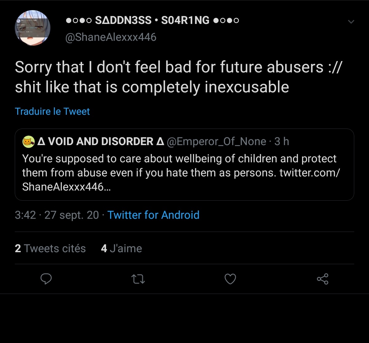 "future abusers"? Since when can a human read, or write for that matter, the future?I also love how you felt the doxxing was claimed to be done by you at any point. Something you're hiding?