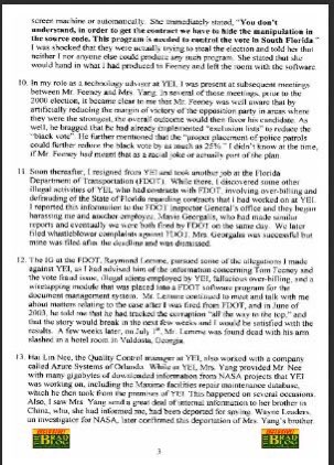 7/ Affidavit of Clint Curtis, stating that Rep. Feeney of Florida asked him 2 design a vote flipping program b4 election 2000.