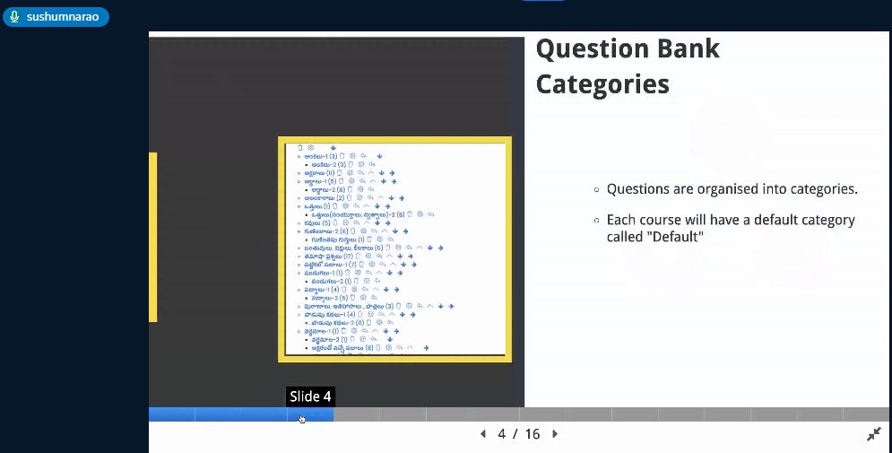 KoneruF's tweet photo. In the Day 3 morning session of @KoneruF &amp; @marisstellavza's 3-Day FDP on "Conducting #Moodle-enabled #OnlineExaminations", @sushumnarao is training the Participants in creating question bank and configuring &amp; creating #Moodle quiz. #assessment  #eAssessment #OnlineLearning https://t.co/iWEgGDTfNg