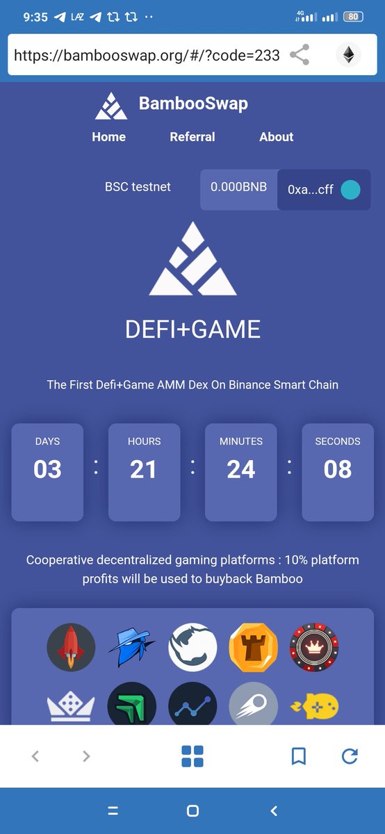 BankOfTron1's tweet photo. @ethereum @binance
 
@cz_binance
 
@TrustWalletApp
 
BambooSwap
The First Defi+Game AMM Dex On Binance Smart Chain
https://t.co/O4OJbbzF49

copy link
open #trustwallet
dapp 
paste link
@cctip_io
 draw 10 DOGE 100
@cctip_io
 draw 100 TRX 100 https://t.co/P0Av249zwQ
